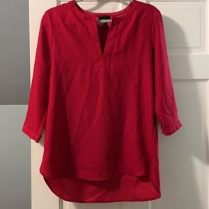 Red Adrienne Vittadini long sleeve blouse